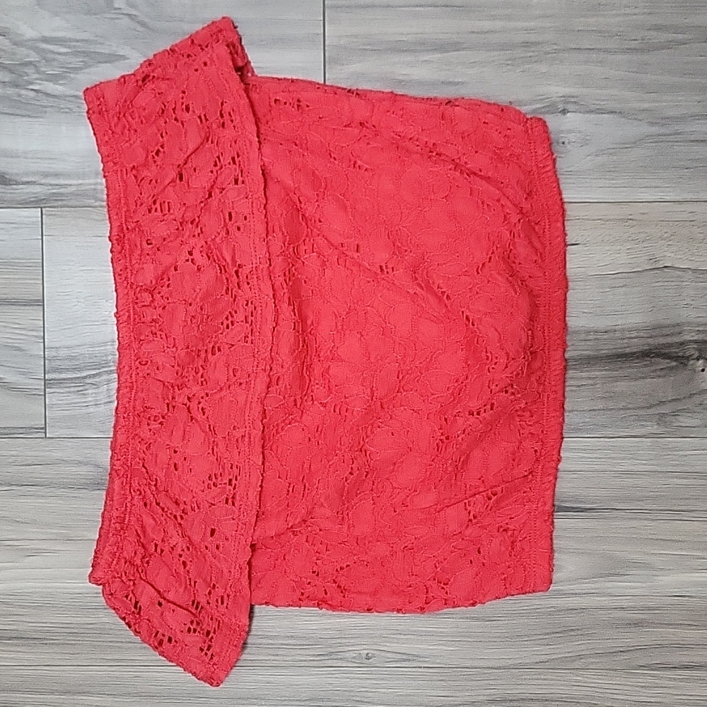 Cropped Tube Top - Coral - Wet Seal - Small